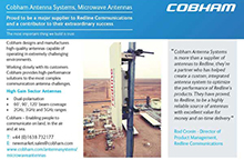 Cobham Supports Redline Communications
