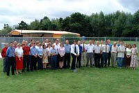 Staff celebrate the start of building works