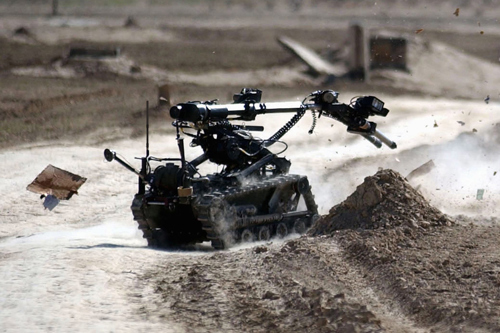 An example use of the 2358 on a ground robot. Image courtesy of defence image (File 45141173)
